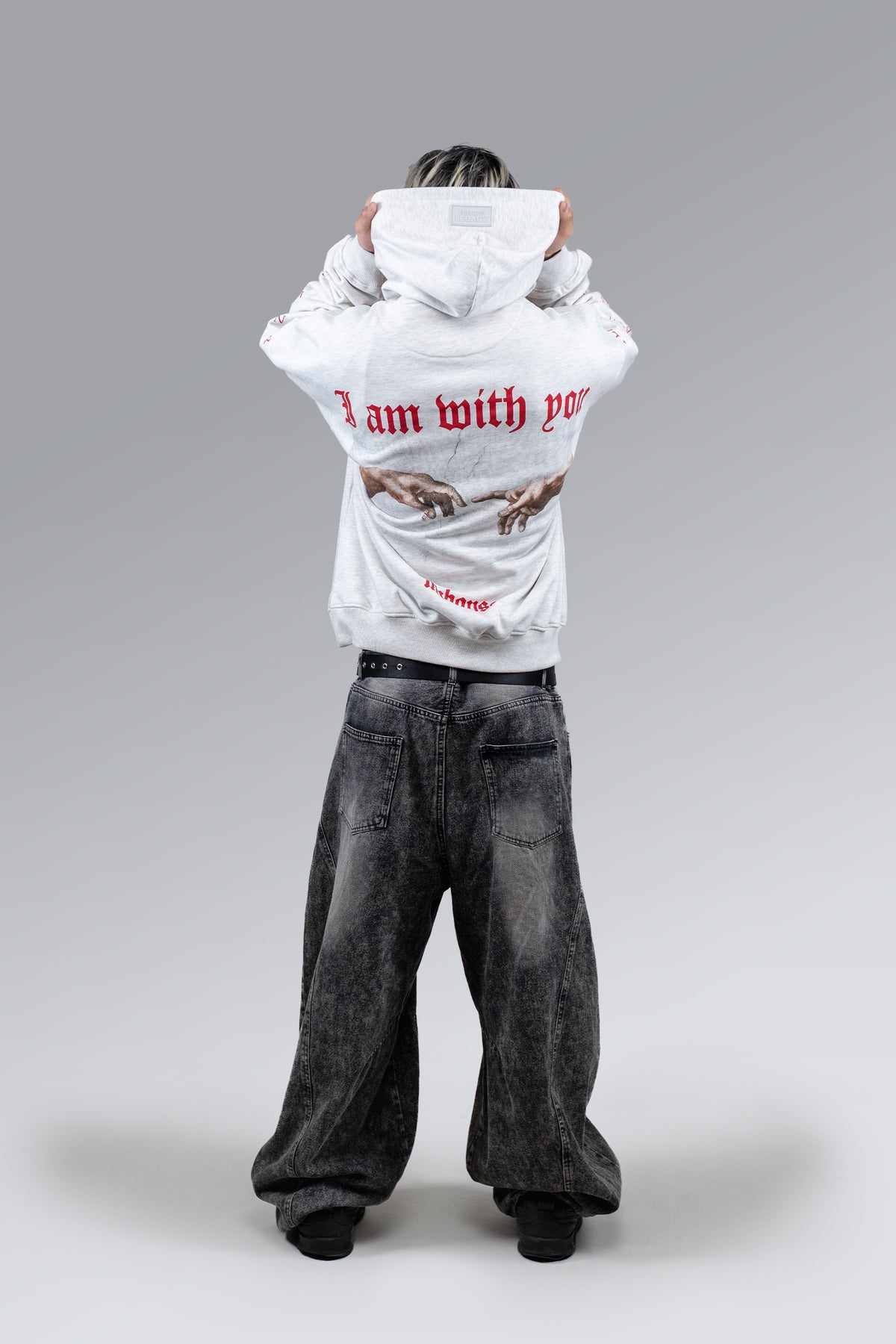 Grey Fear Not Hoodie