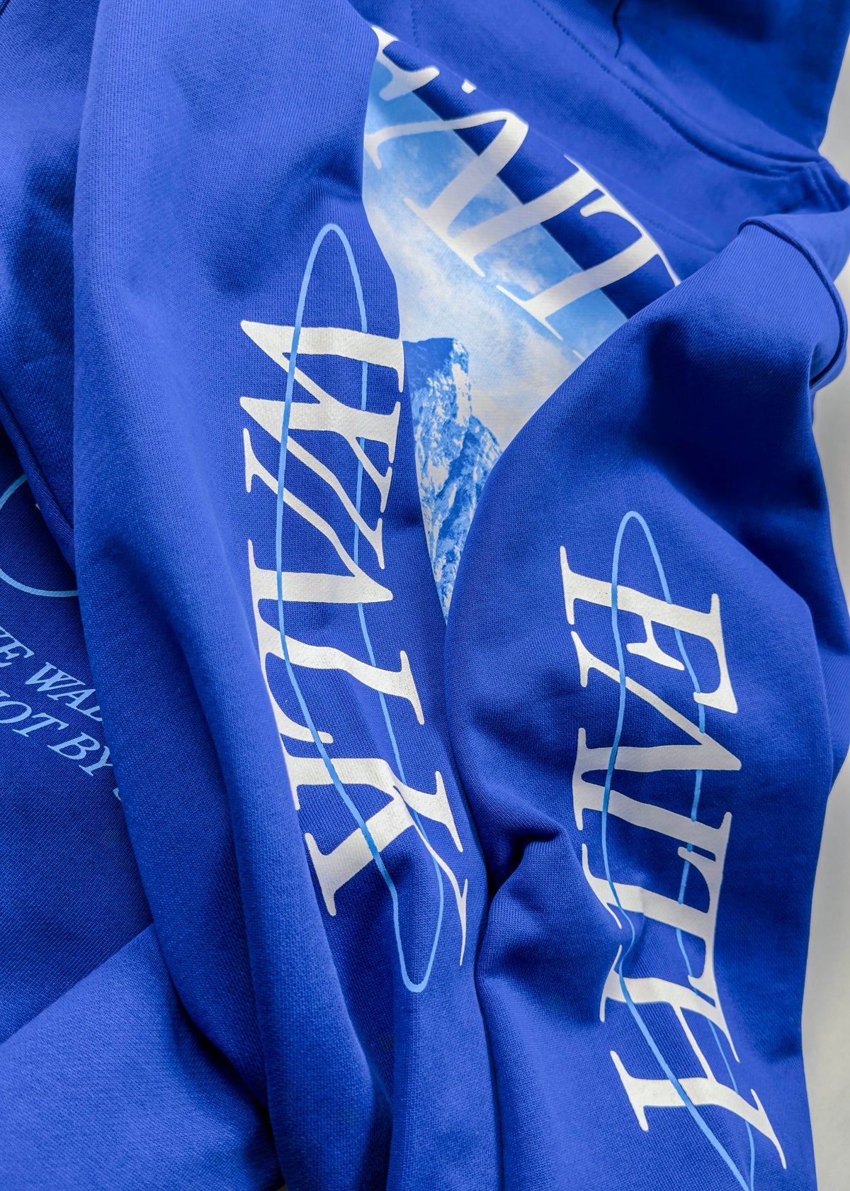 Blue Faith Walk Hoodie
