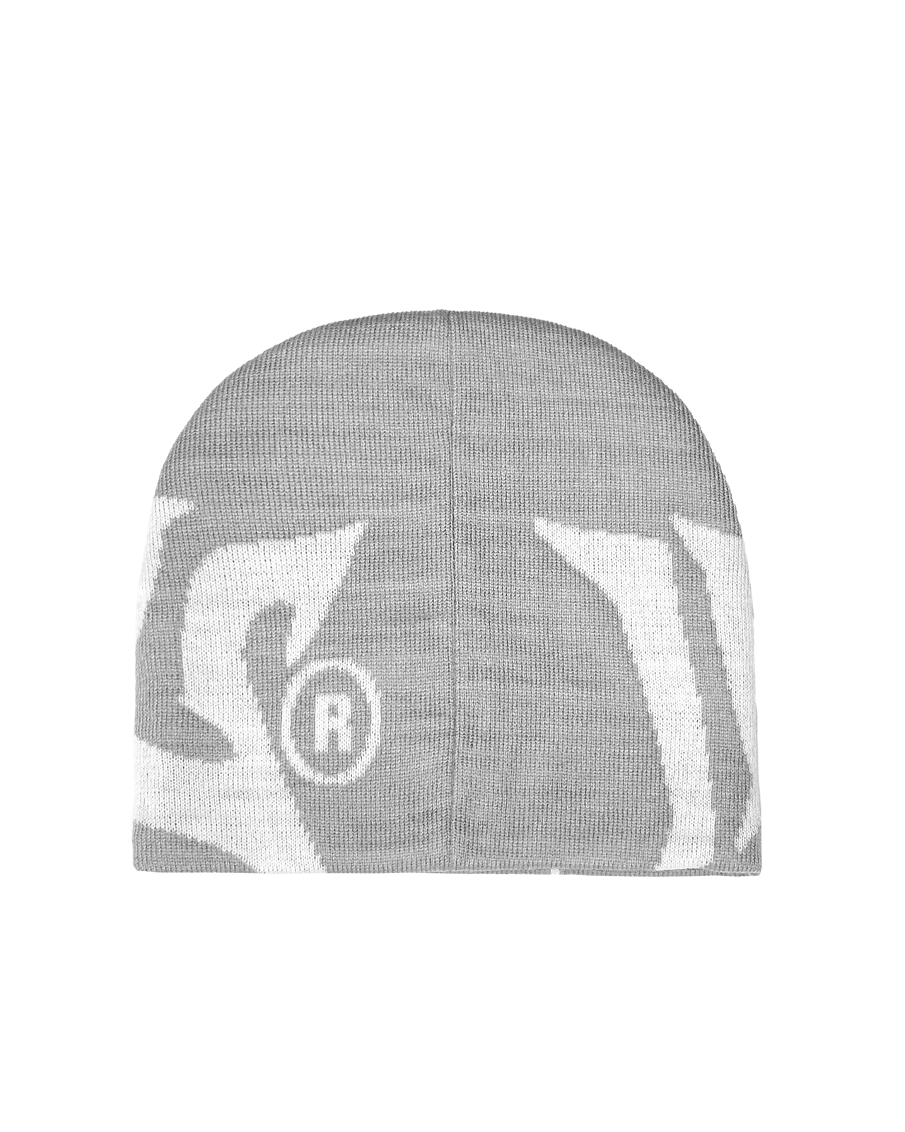Big Logo Grey & White Beanie