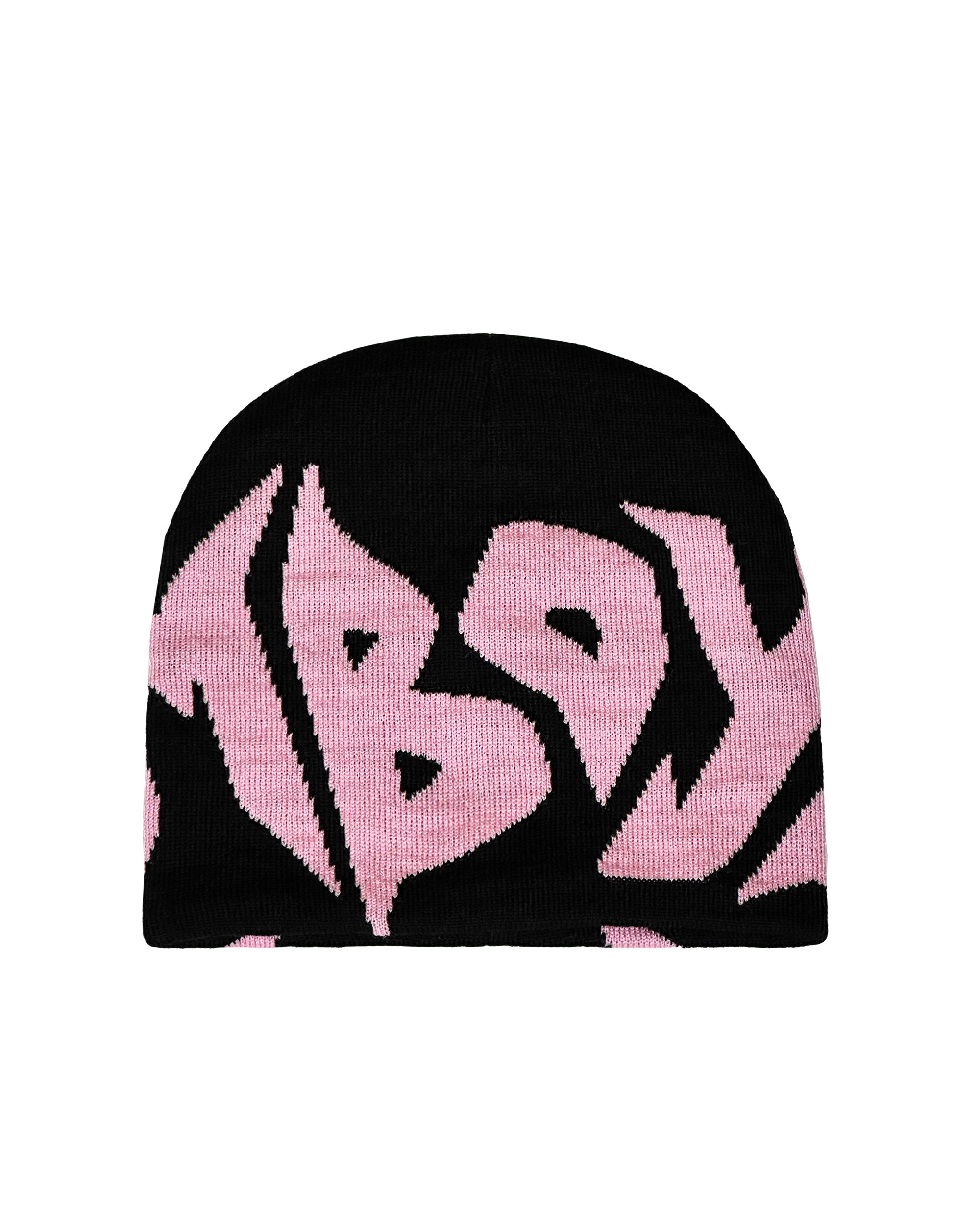 Black & pink beanie