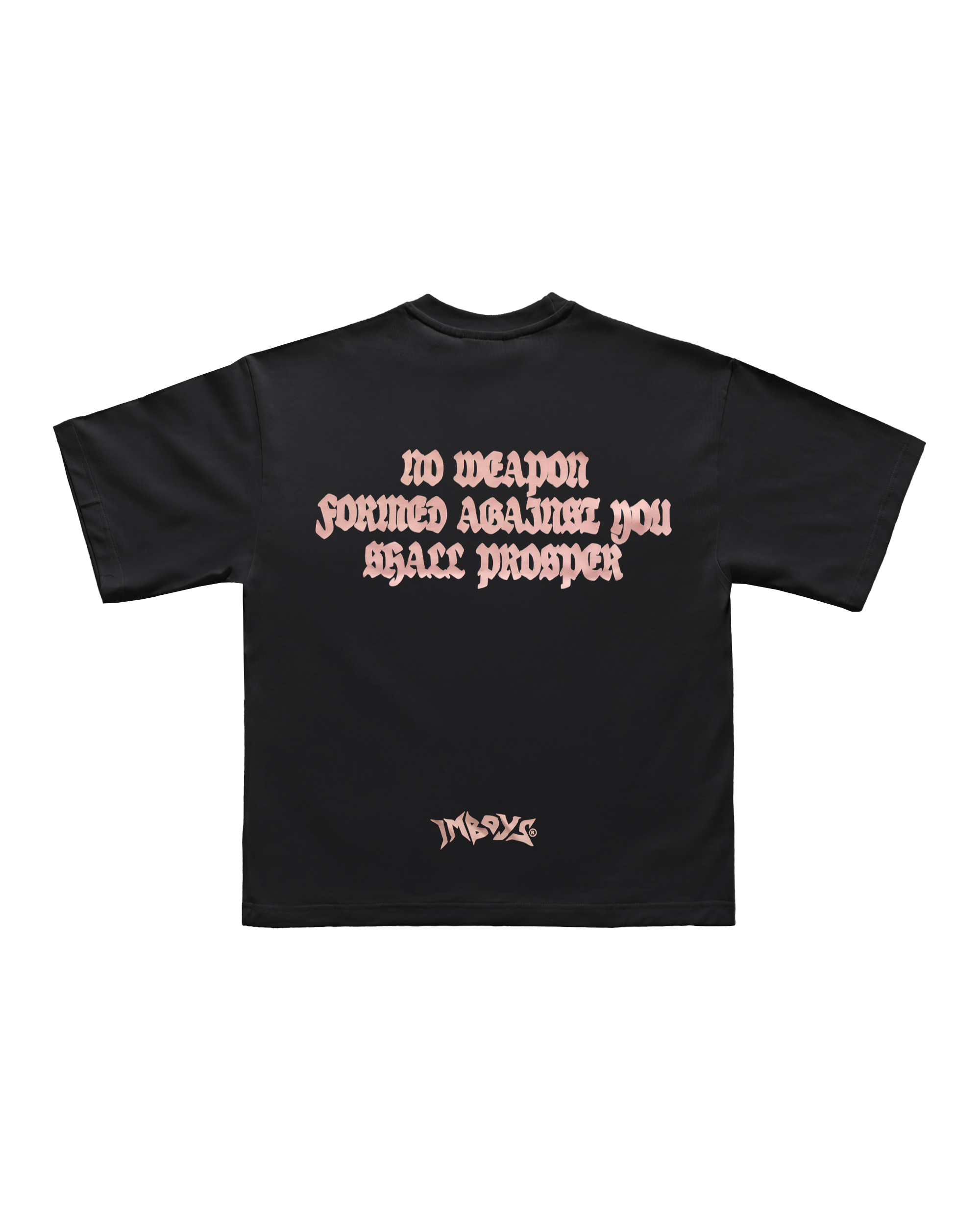 No Weapon Text Tee Black