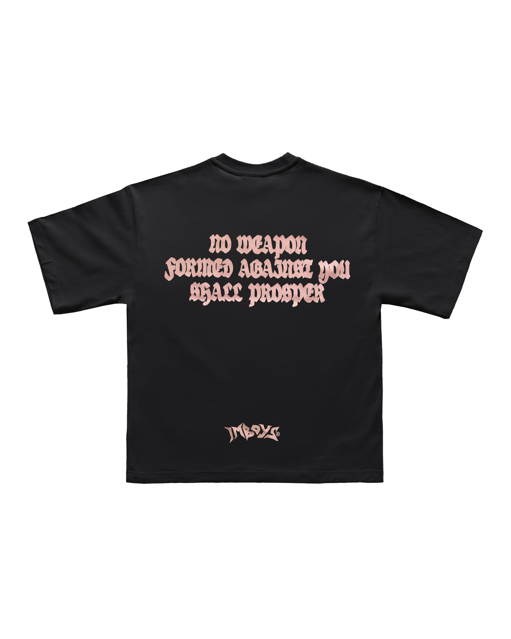 No Weapon Text Tee Black