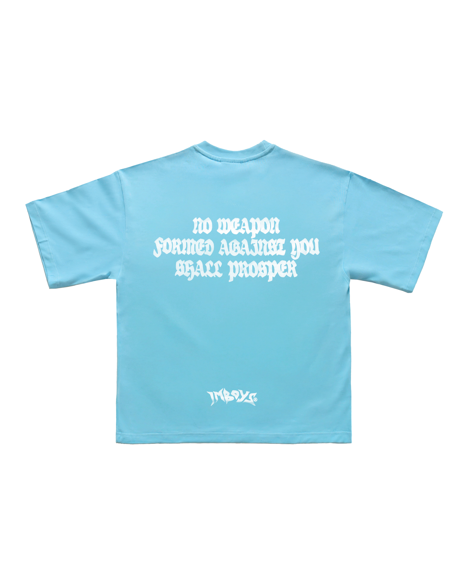 No Weapon Text Tee Pastel Blue