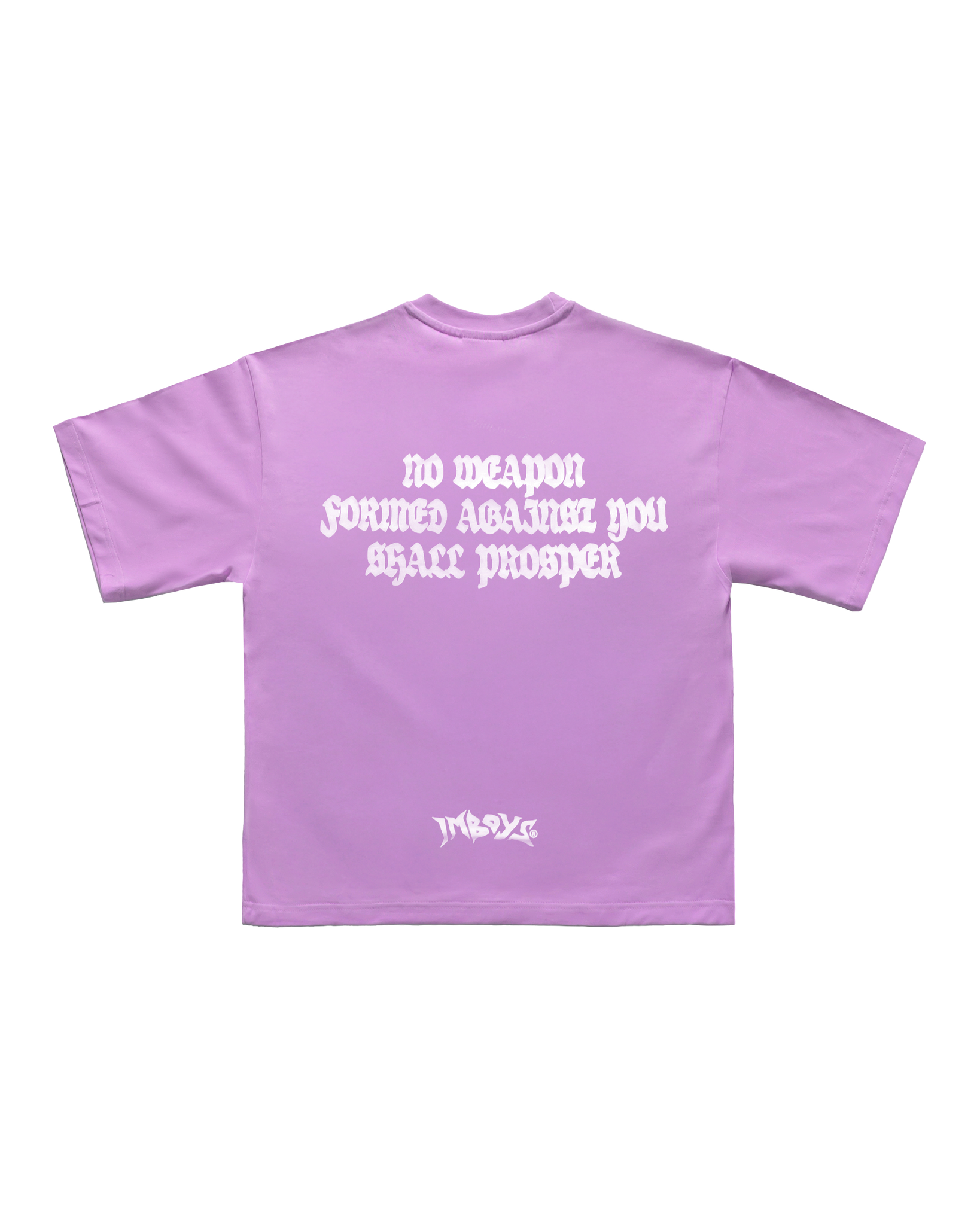 No Weapon Text Tee Pastel Purple