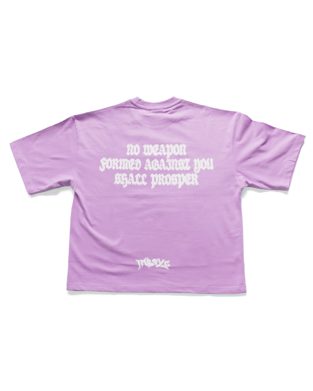 No Weapon Text Tee Pastel Purple