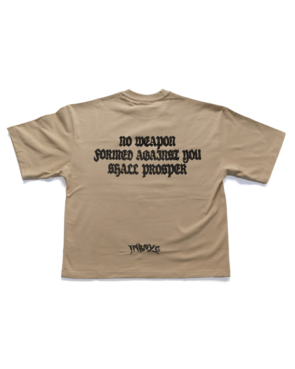 No Weapon Text Tee Beige