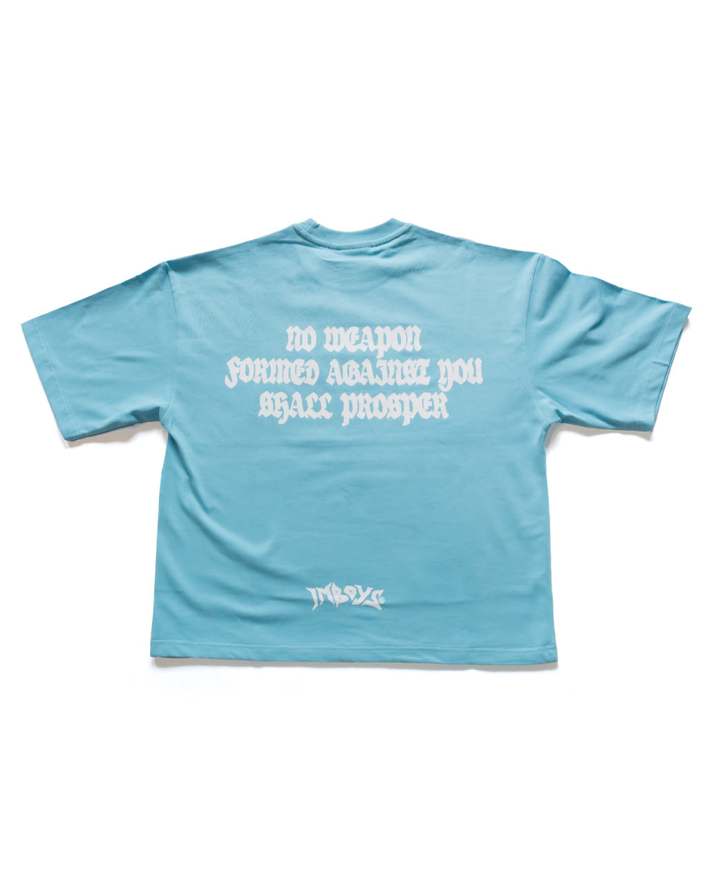 No Weapon Text Tee Pastel Blue