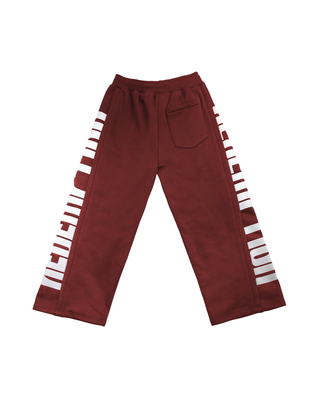 Maroon redemption reflective sweatpants
