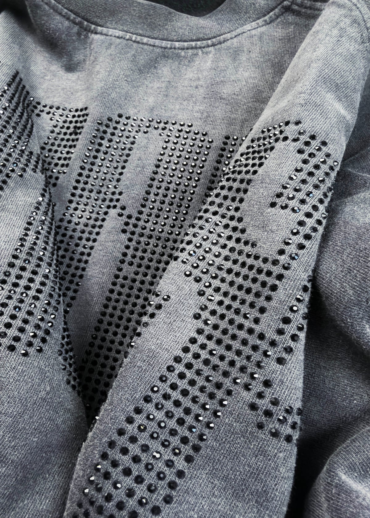 Black Rhinestone Tee