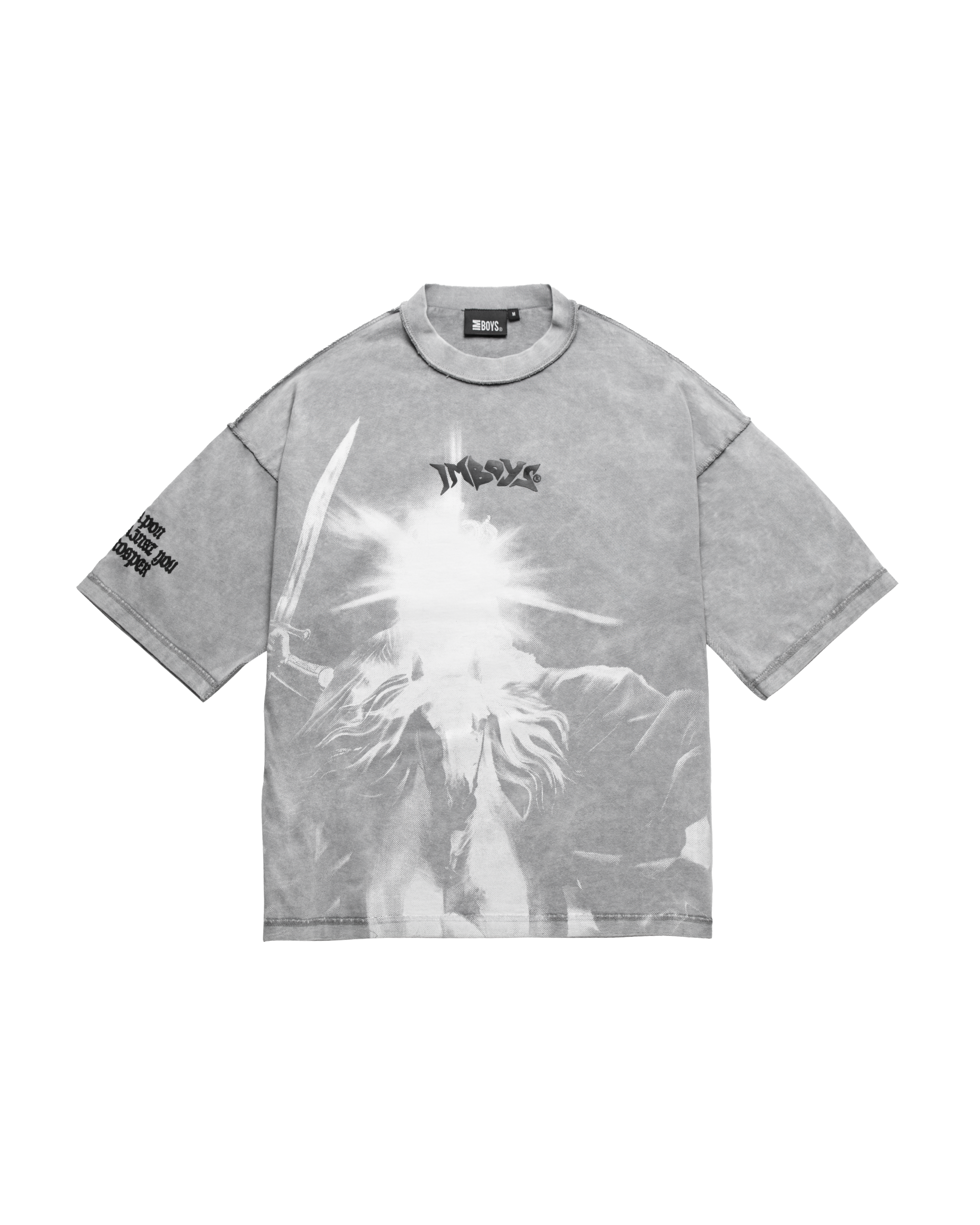 NO WEAPON GRAPHIC T GREY