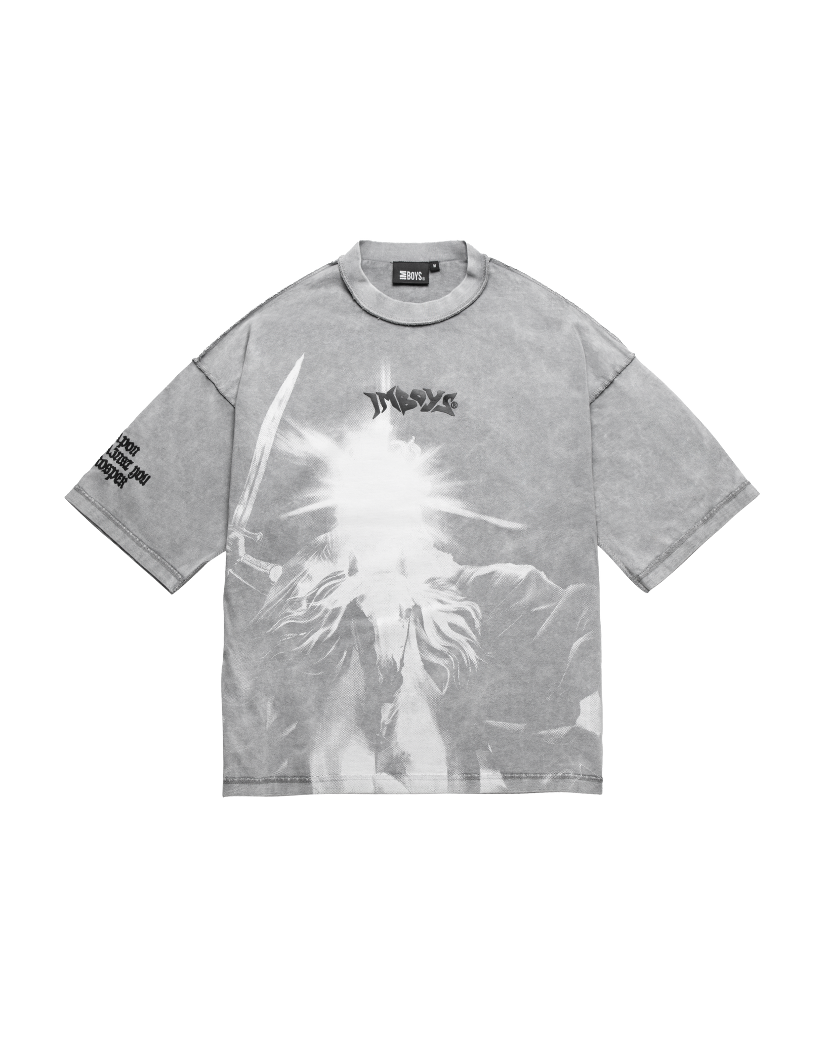 NO WEAPON GRAPHIC T GREY