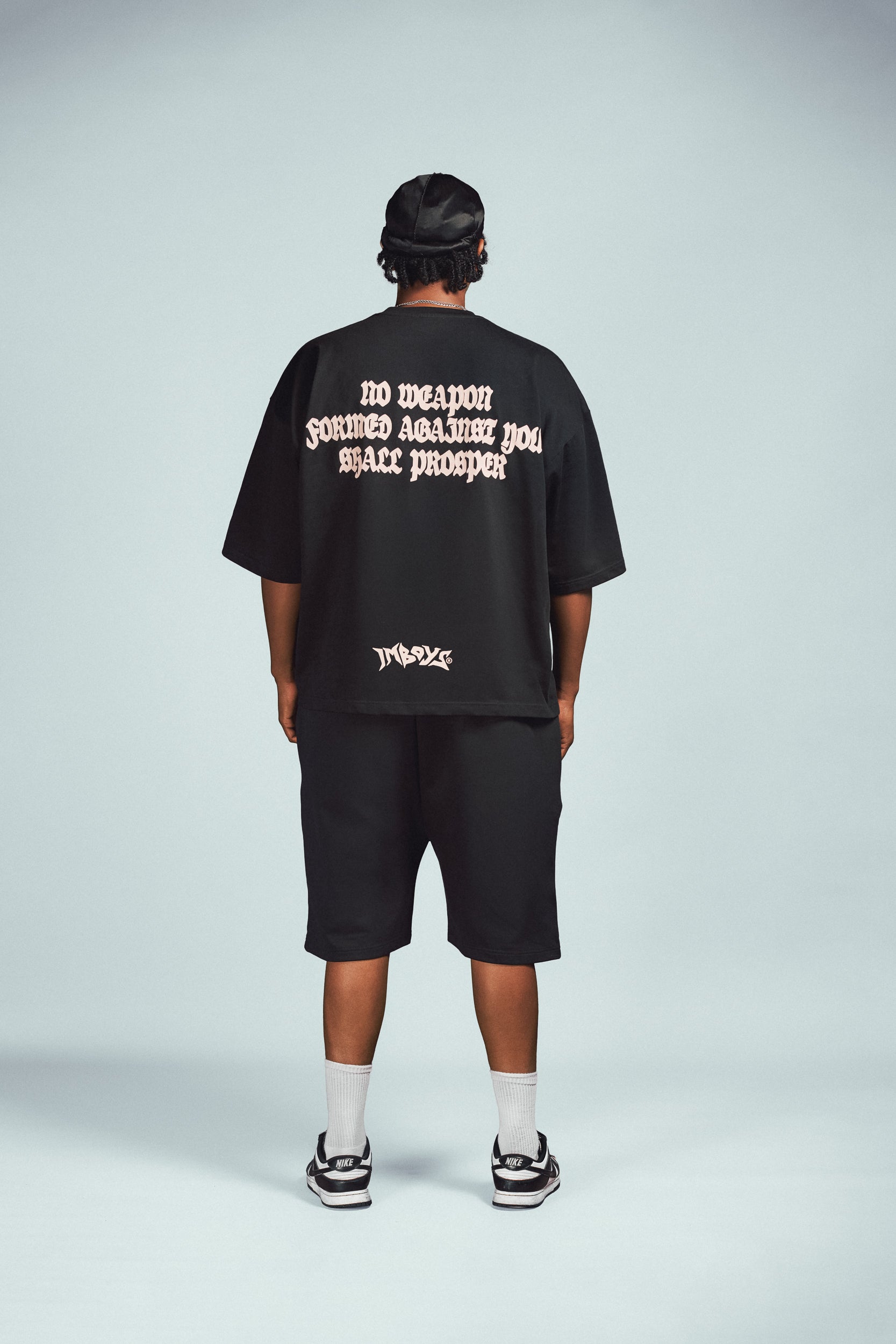 No Weapon Text Tee Black