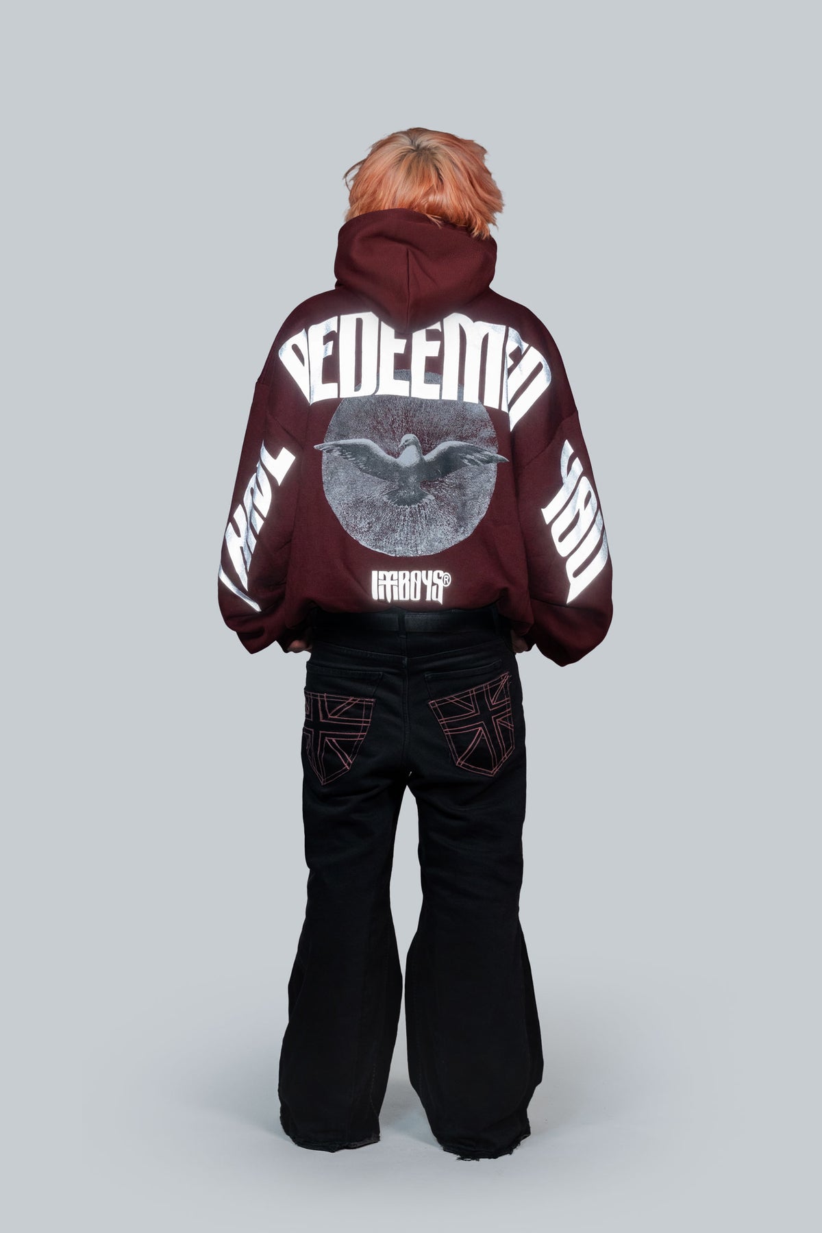 Redemption Reflective Hoodie Maroon