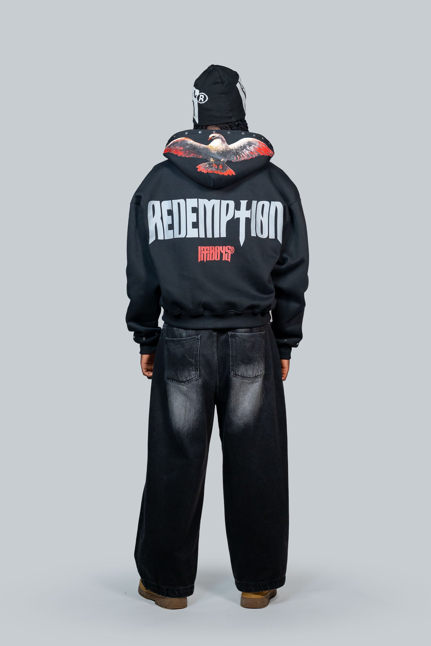 Redemption Dove Cropped Zip-Up Hoodie